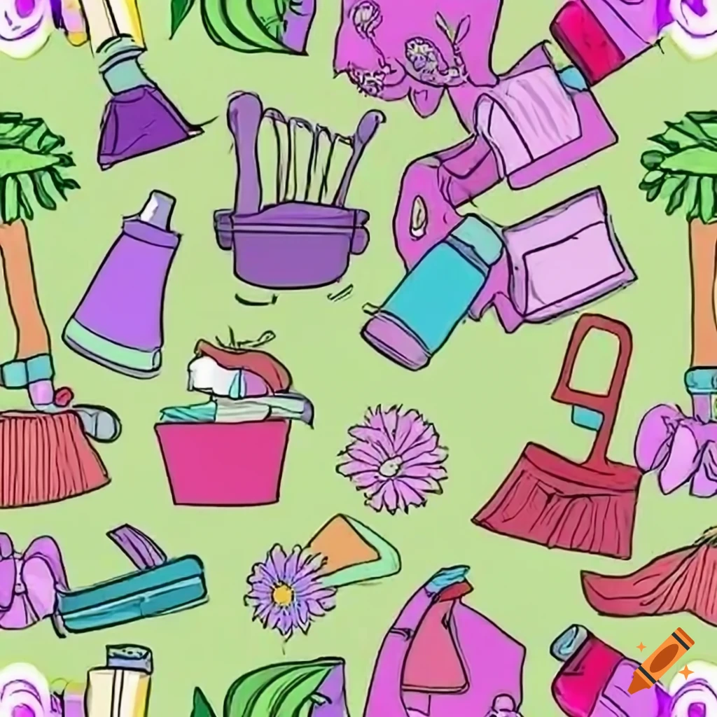 Background pattern for a spring cleaning promo