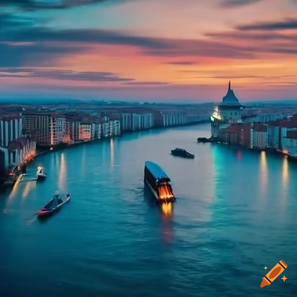 Crie uma imagem em 4k dos canais de veneza on Craiyon