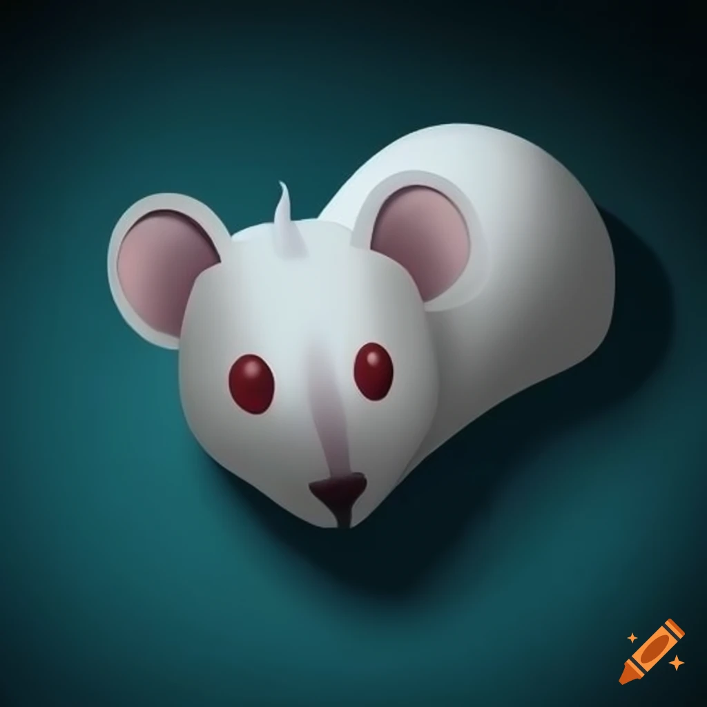 Cubist white mouse