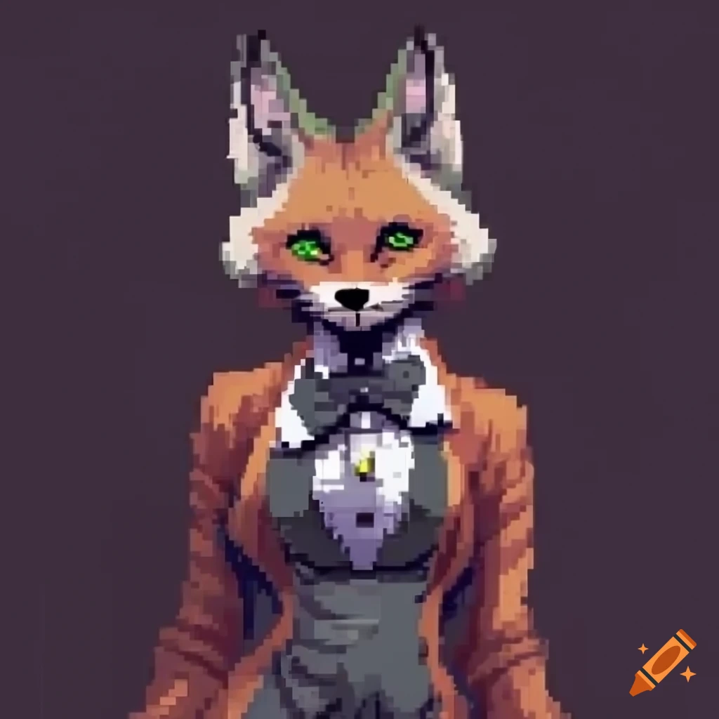 Urban tabletop RPG character with maned wolf features in formal attire