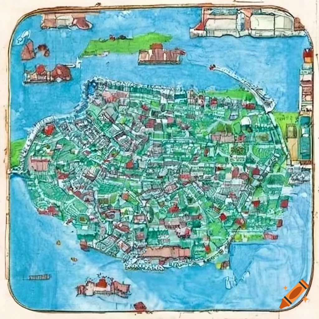 Town map on Craiyon