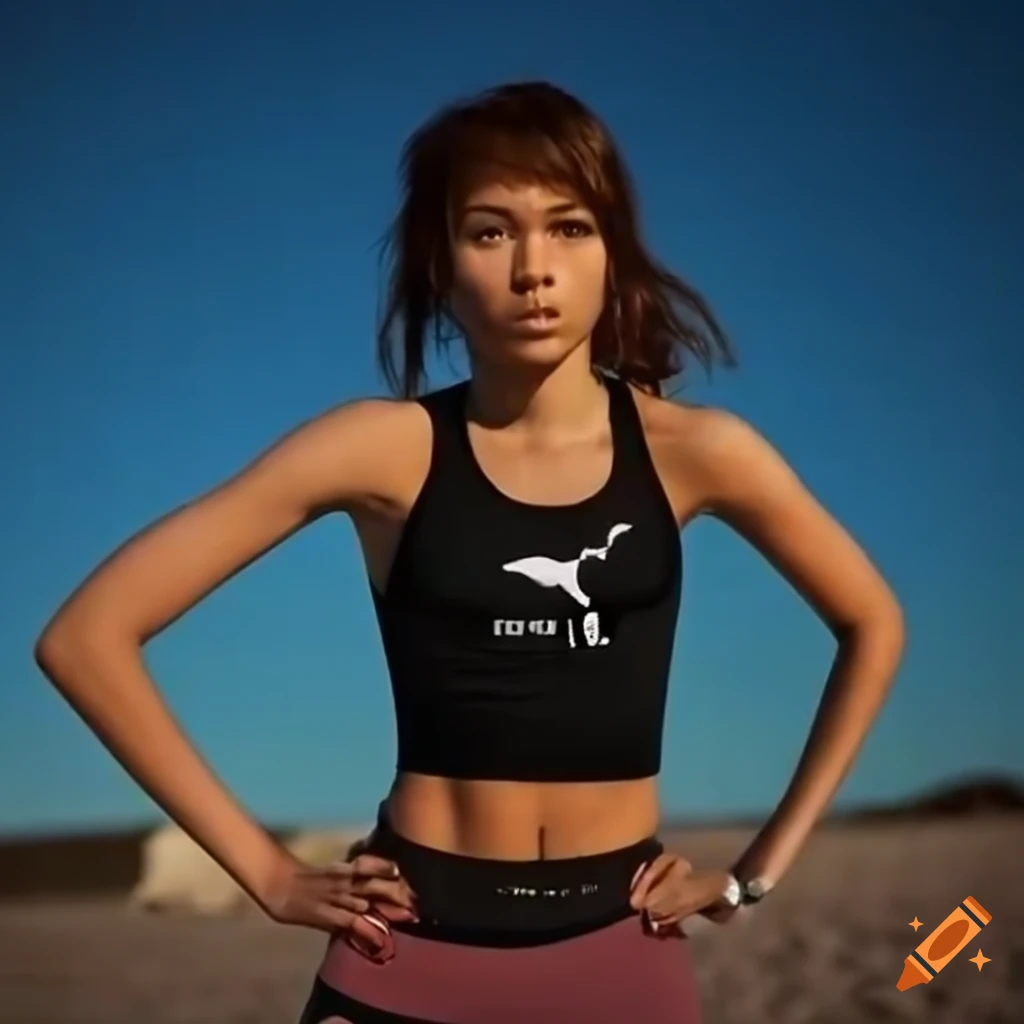 Fitness girl showcasing Puma Speedcat shoes