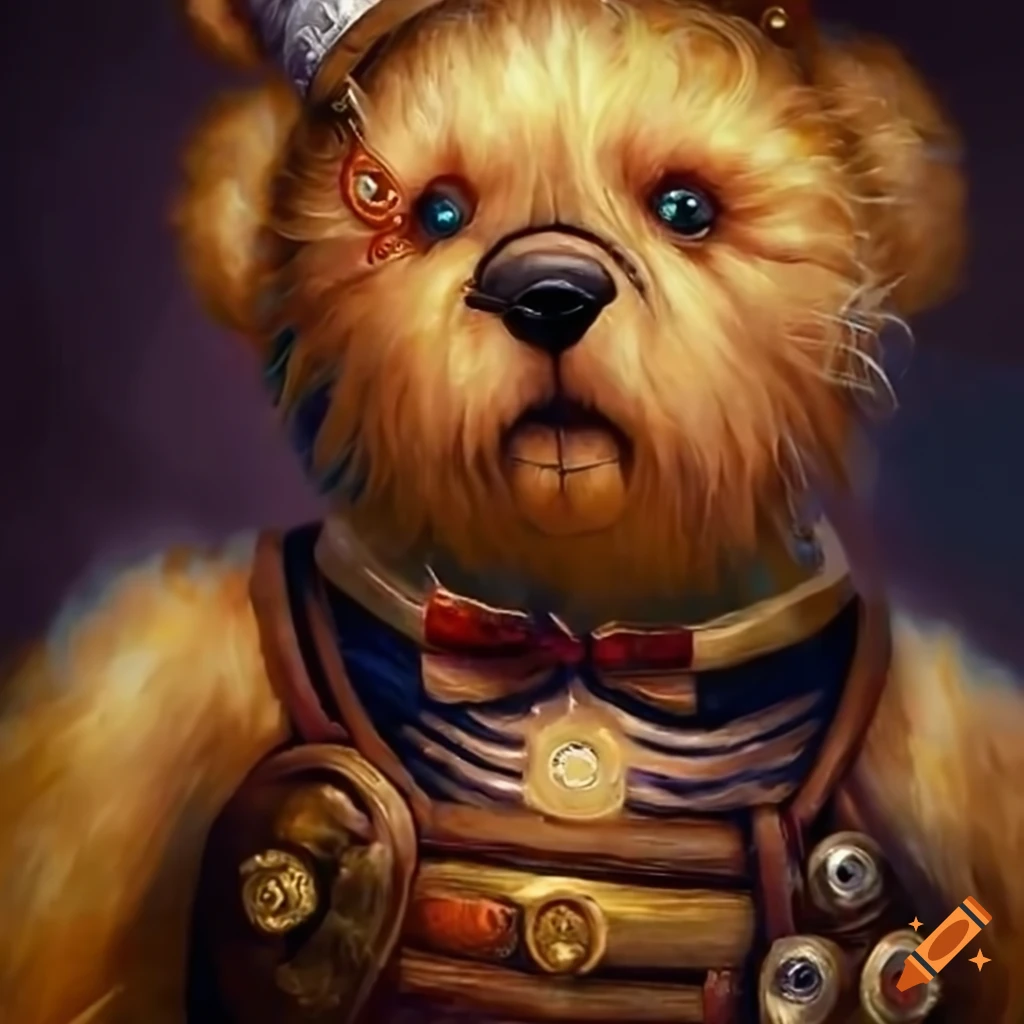 Steampunk teddy bear on Craiyon