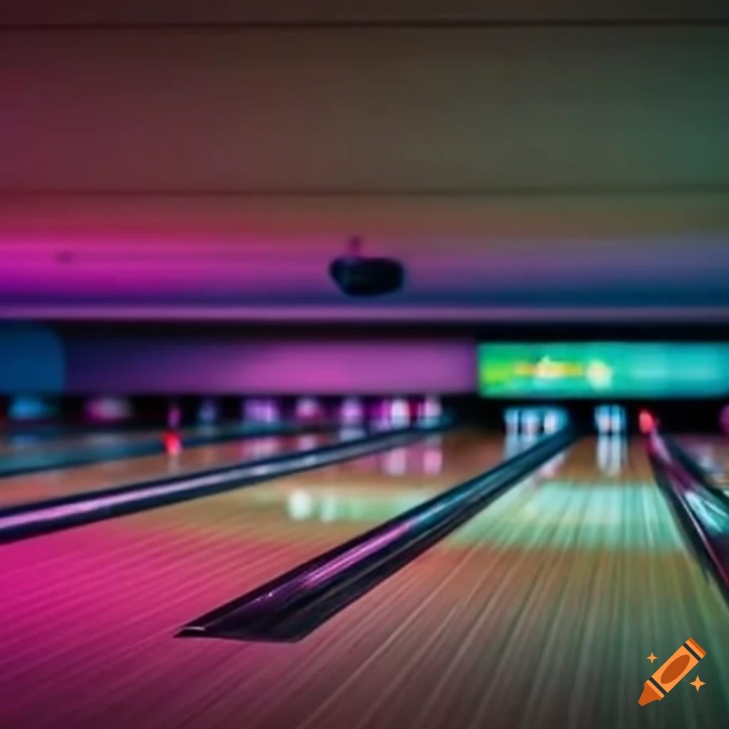Bowling alley with pins and balls