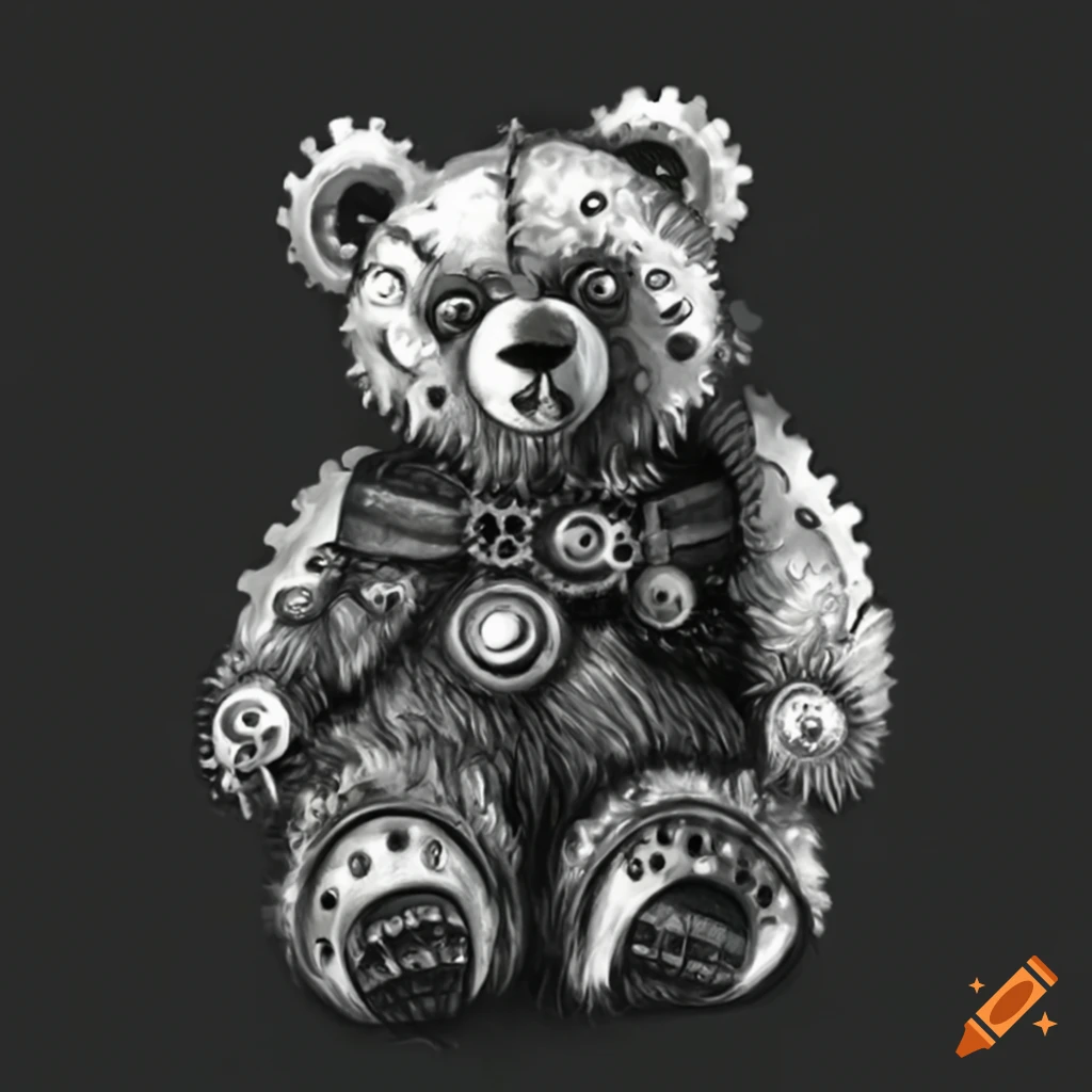 Steampunk teddy bear on Craiyon