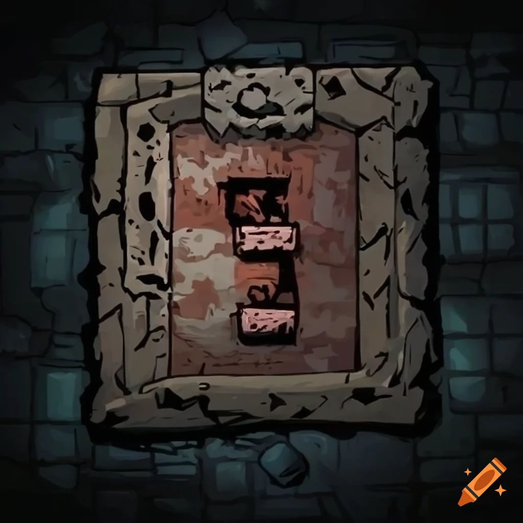 Stone tiles and industrial switch in a dungeon inspired by Darkest Dungeon