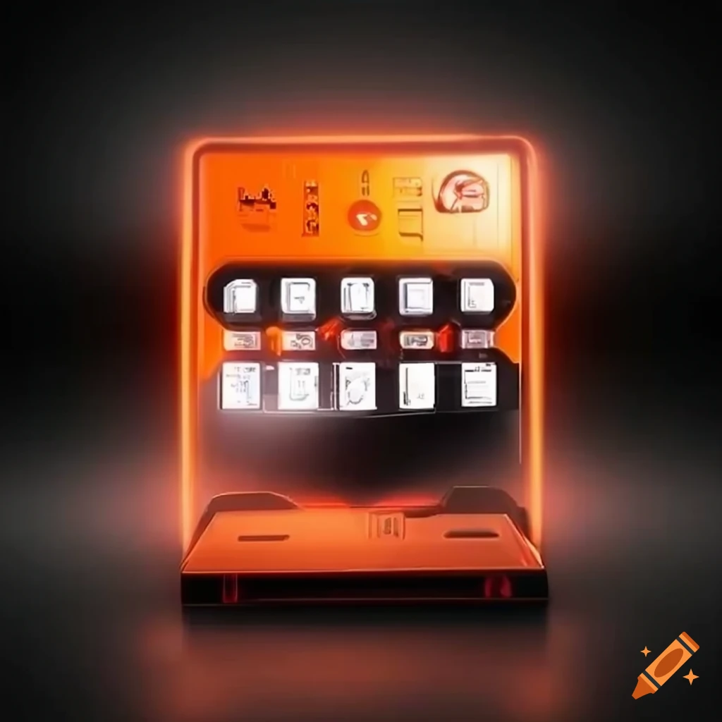 Detailed 3d nano world command control interface with buttons, switches ...