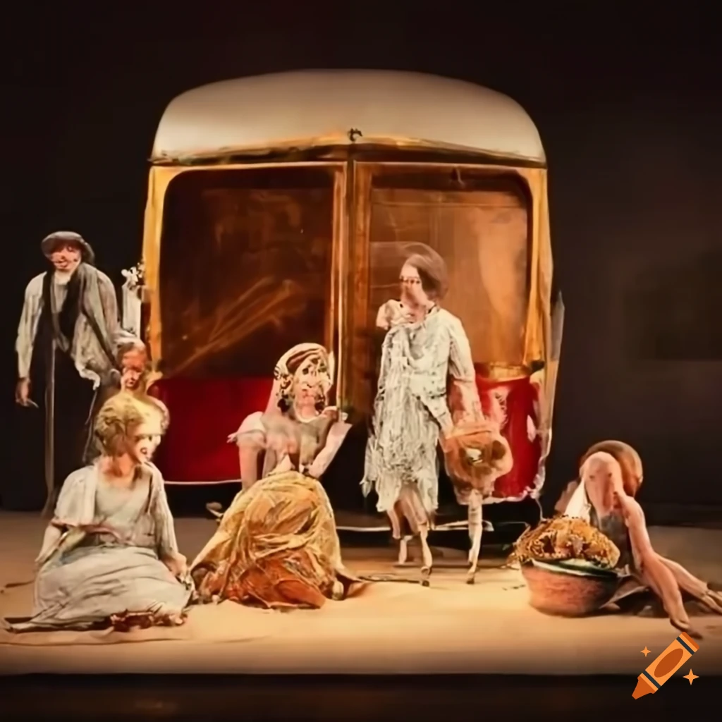 Theater company in a 1930s caravan