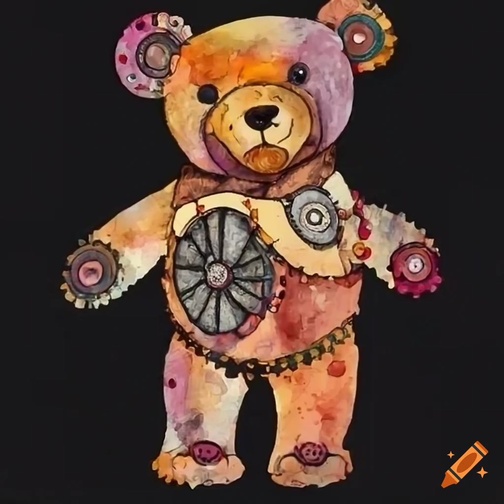Steampunk teddy bear on Craiyon