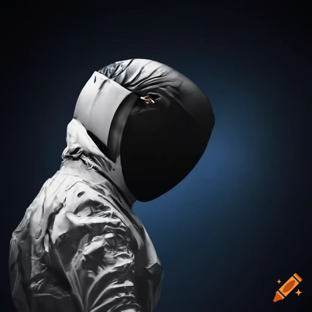 Foil fencer in action