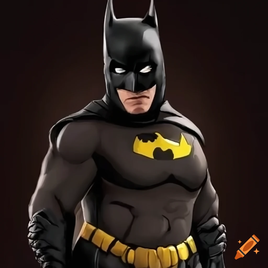 Overweight Batman eating