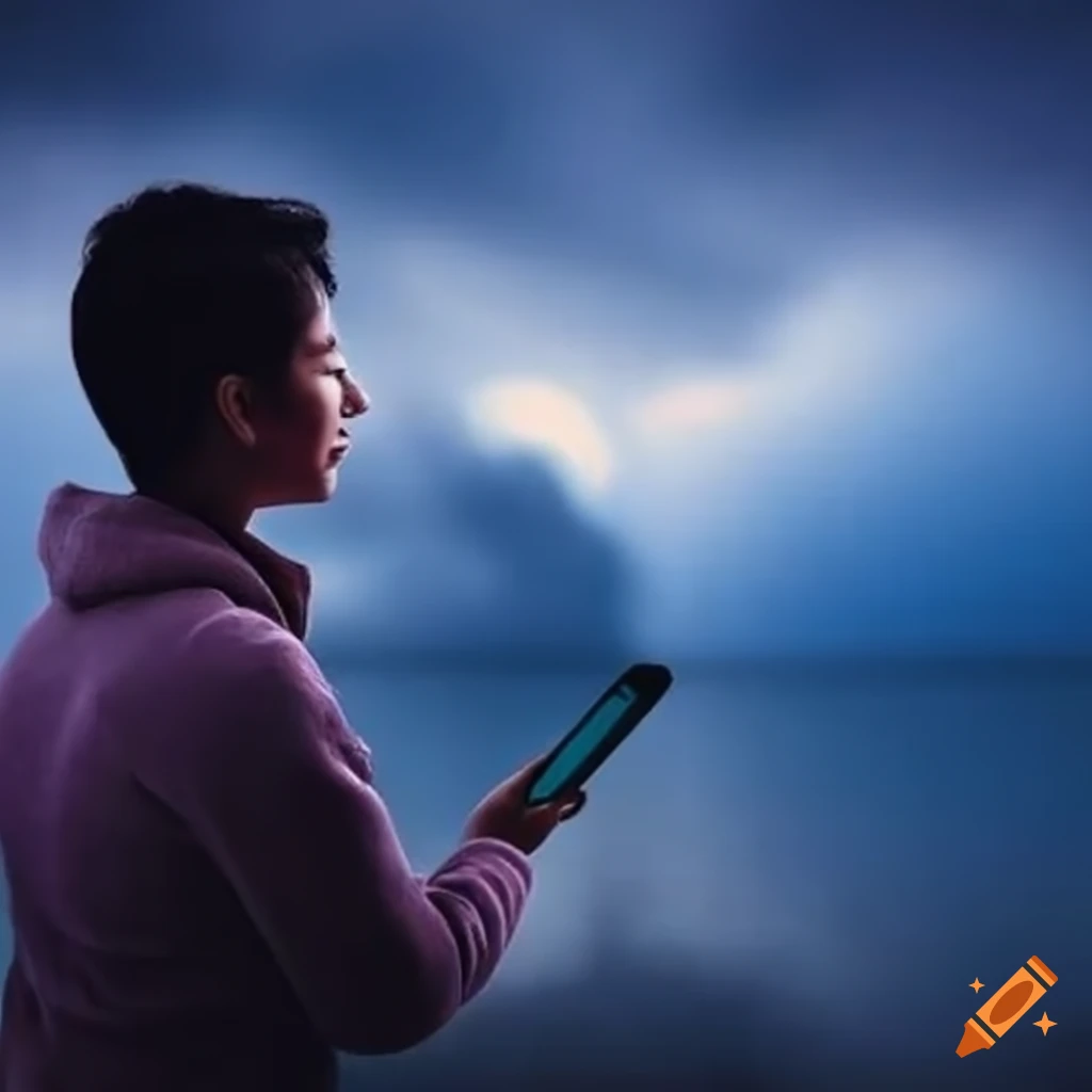 Person checking weather on a mobile app