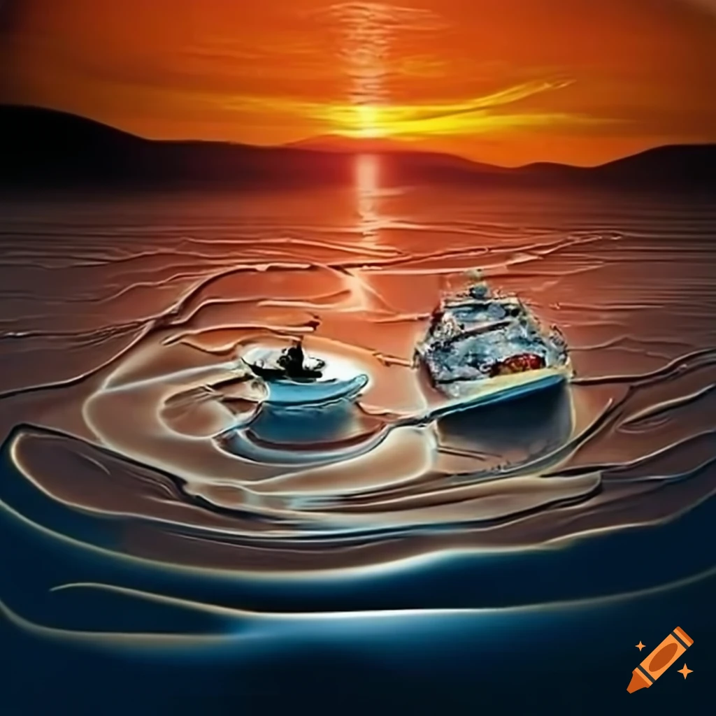 Oil spill accident warning poster