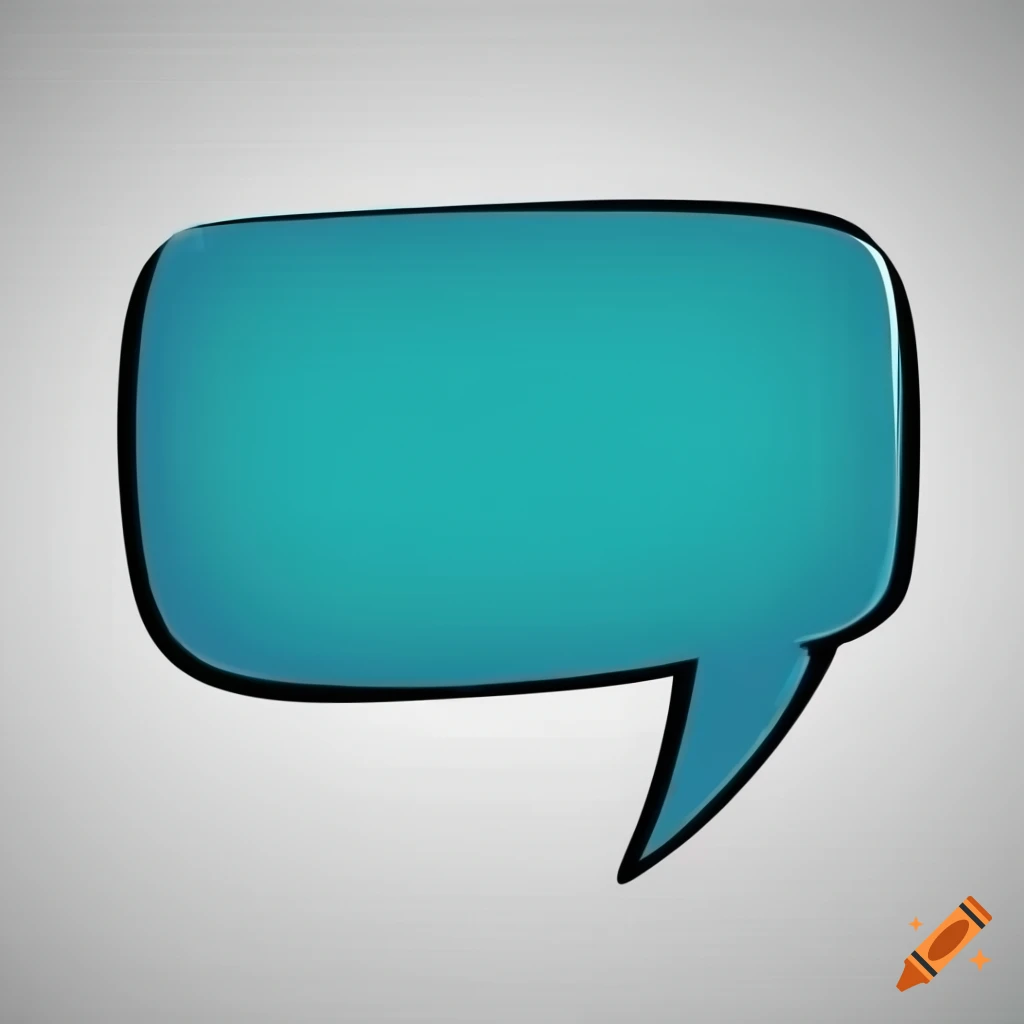 Empty comic dialogue rectangle element on white background on Craiyon