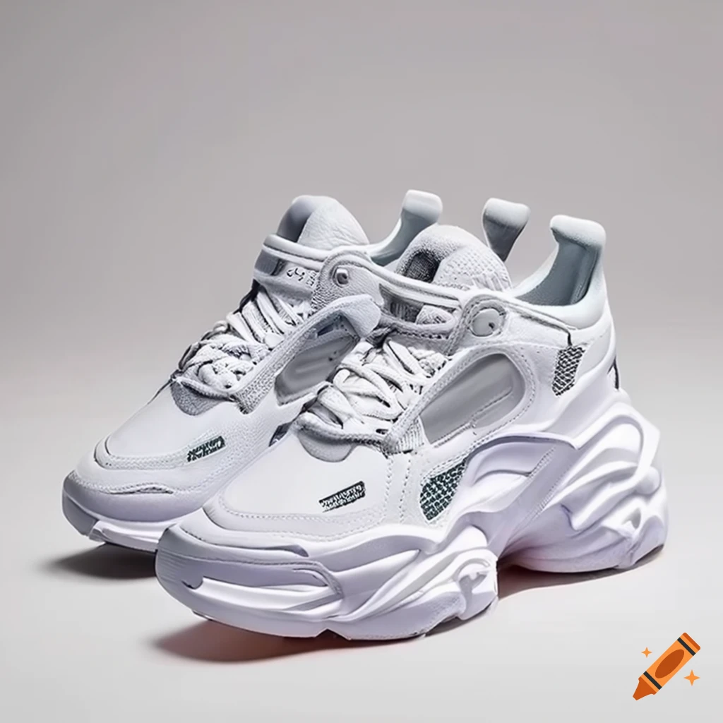 White chunky hype-sneaker for sporty girl