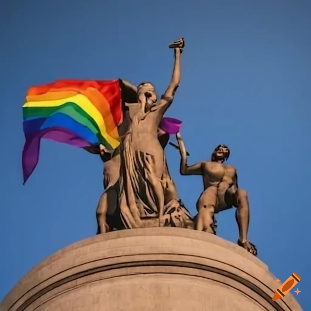 Monument symbolizing LGBTQ+ rights and the Stonewall riots of 1969