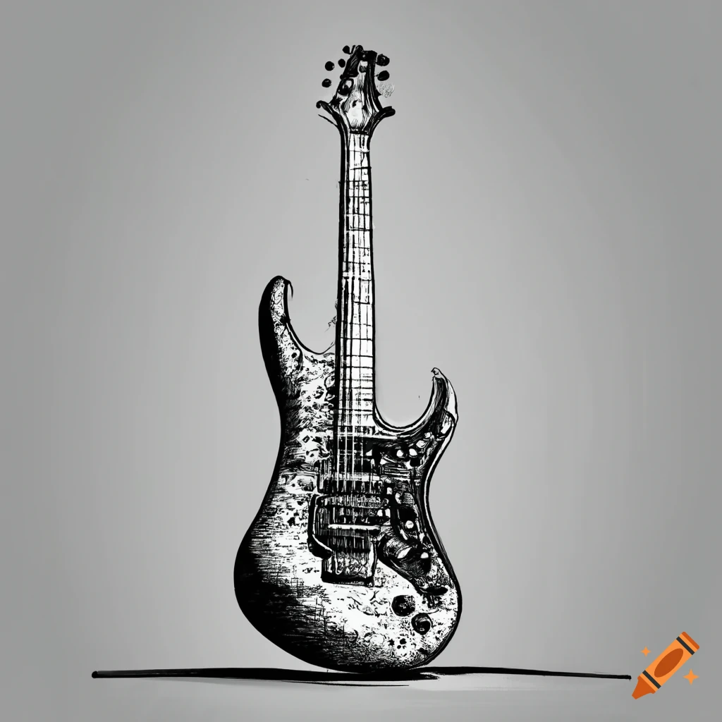 Generic Electric Guitar Music Instrument Drawing Poster by Frank Ramspott -  Fine Art America