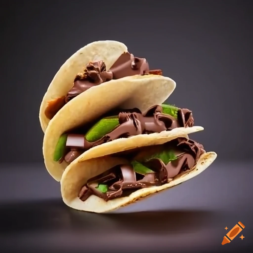 Tacos with chocolate filling