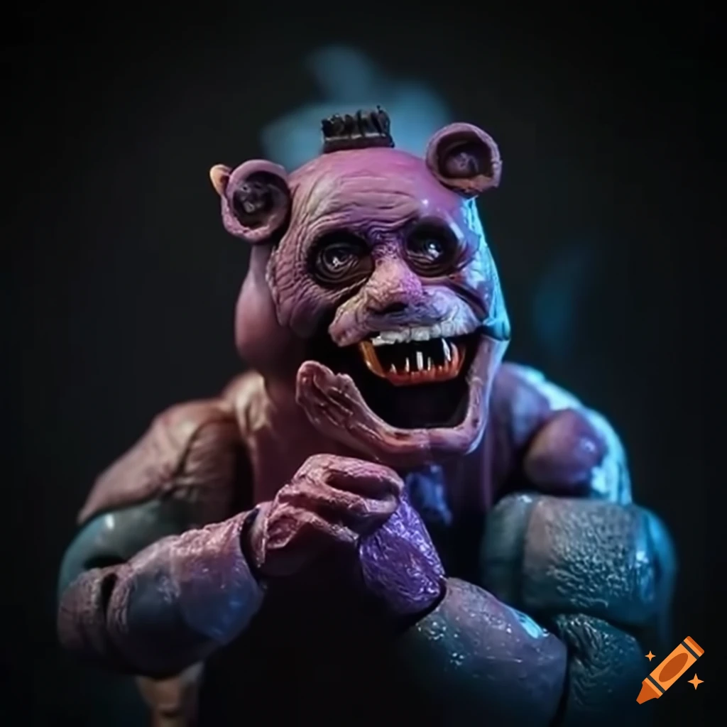 Action figure resembling animatronic grimace shake