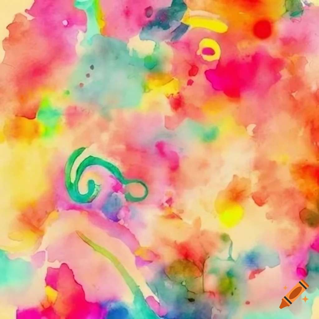 Charming watercolor of a retro-inspired carnaval with 1970s whimsical aesthetics