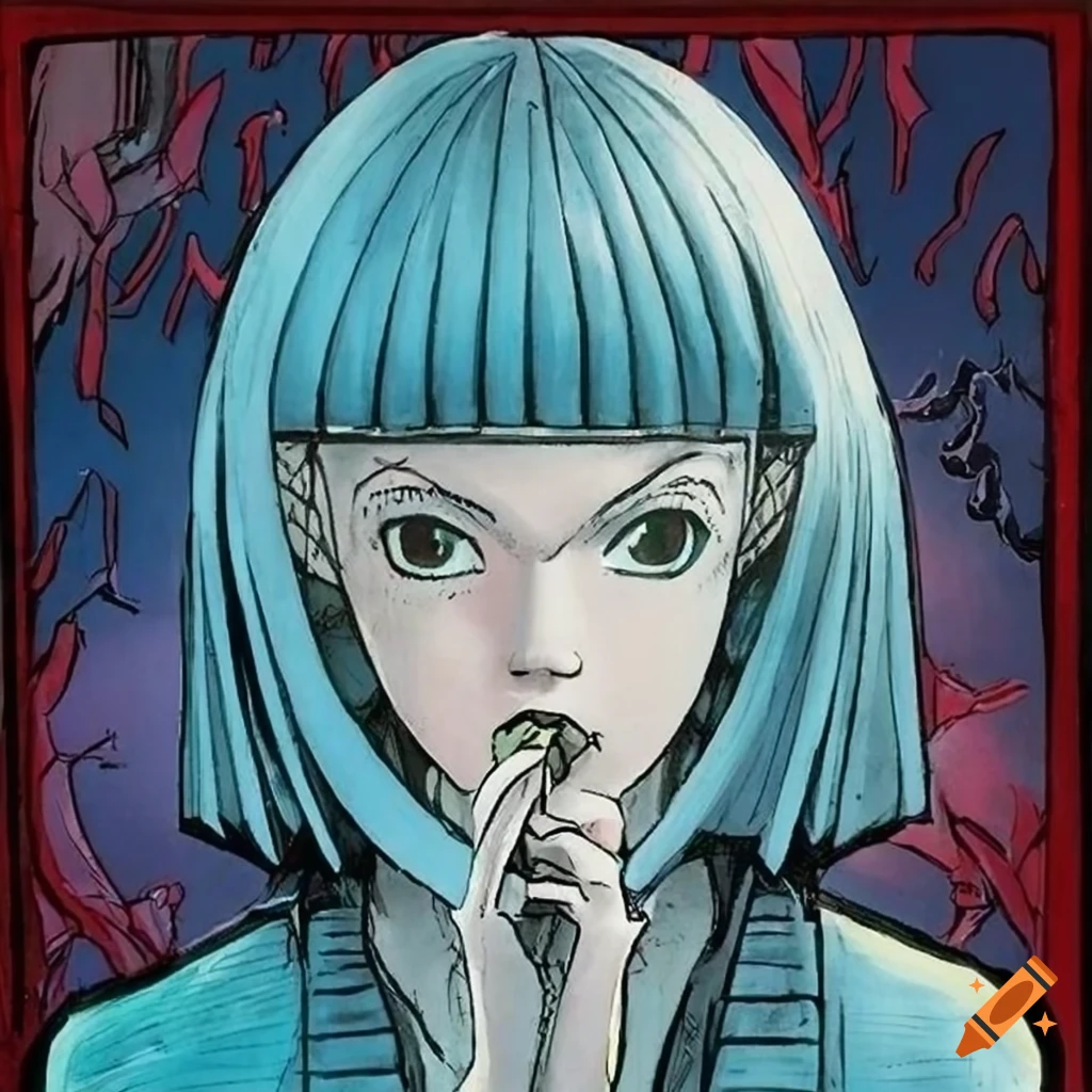 Illustration Inspired By Shin Megami Tensei Ikaruga And Emily The Strange In A Comic Book