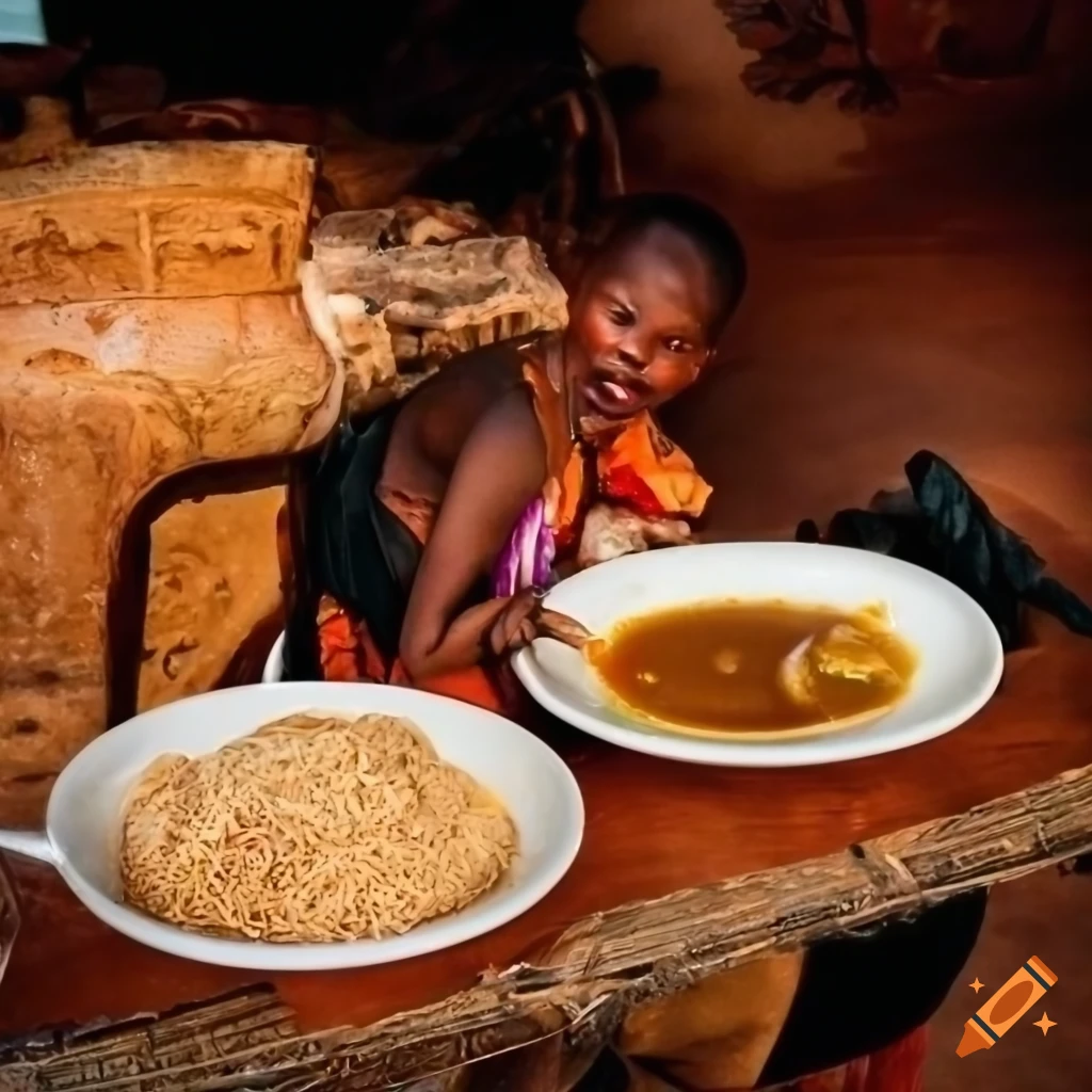 Eating food in Africa