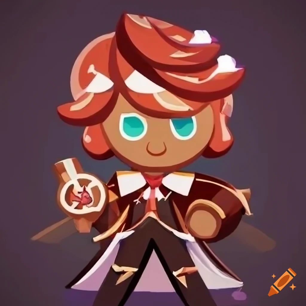 Male Cookie Run character with captivating color palette in pistachio theme