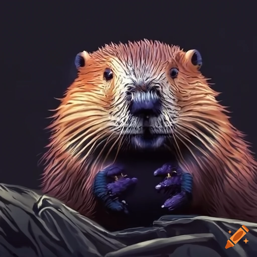 Beaver in space on Craiyon