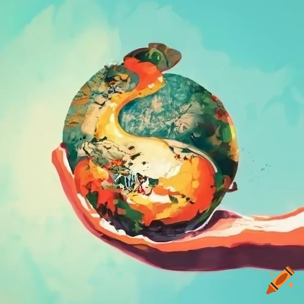 Artwork poster with the theme 'Languages Link Us Together'