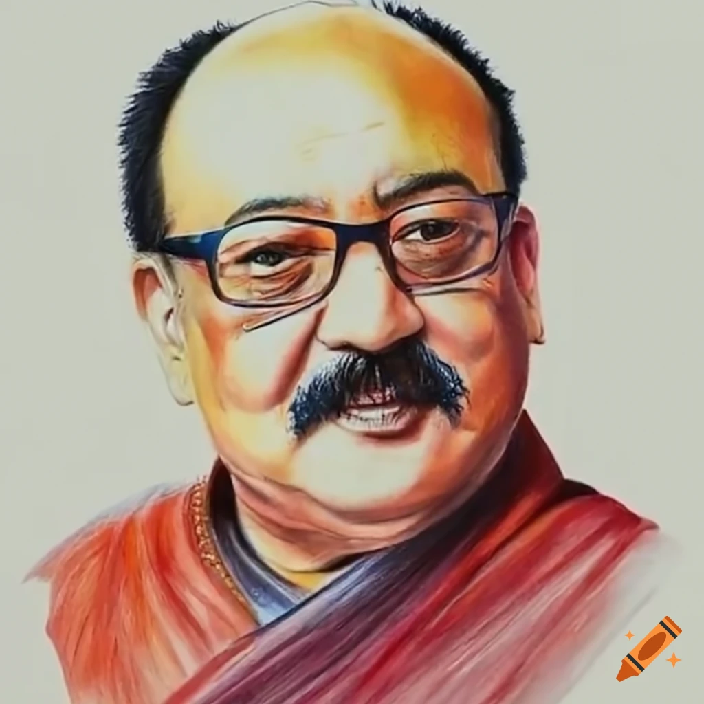 Portrait of harsh vardhan shringla on Craiyon