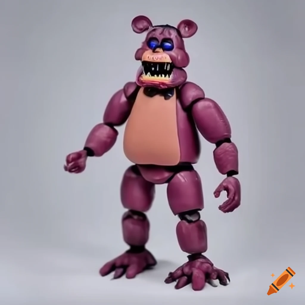 Action figure resembling animatronic grimace shake