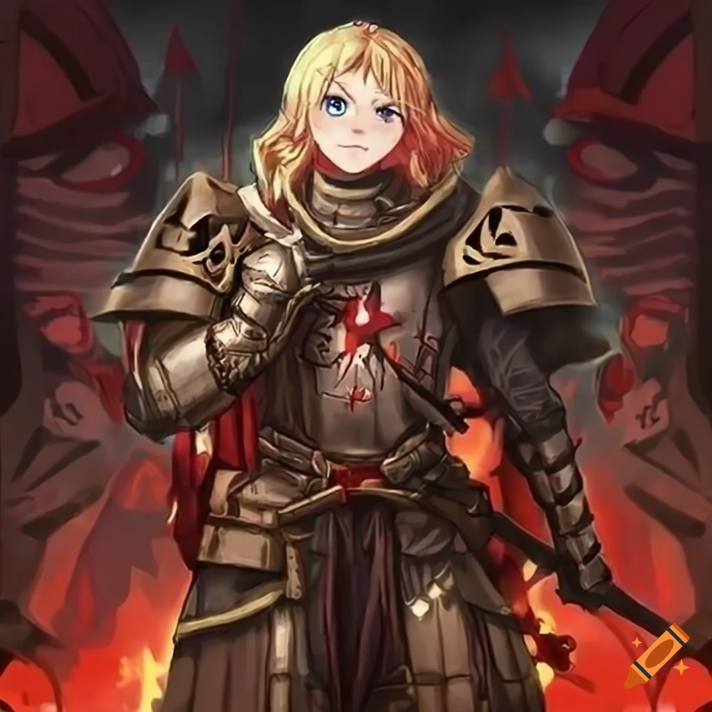 Anime characters: Holy blood knight, student inquisitor, magical runes ...