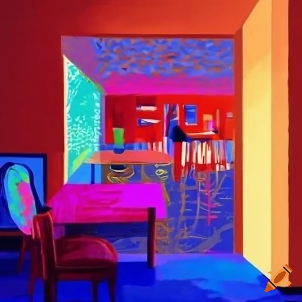Karaoke party venue inspired by David Hockney