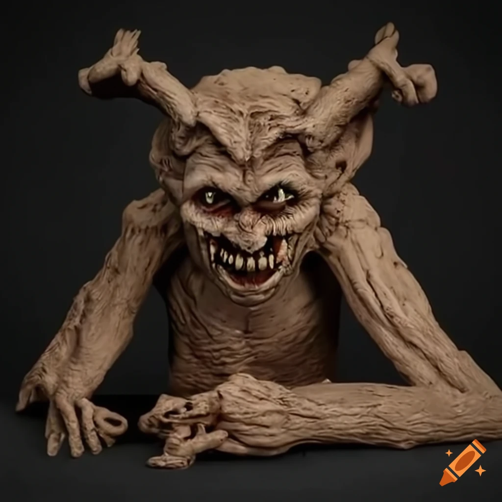 Horror claymation tree