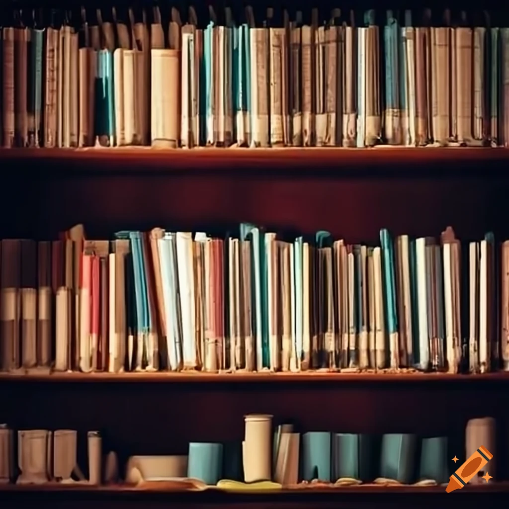 Books in a tidy library