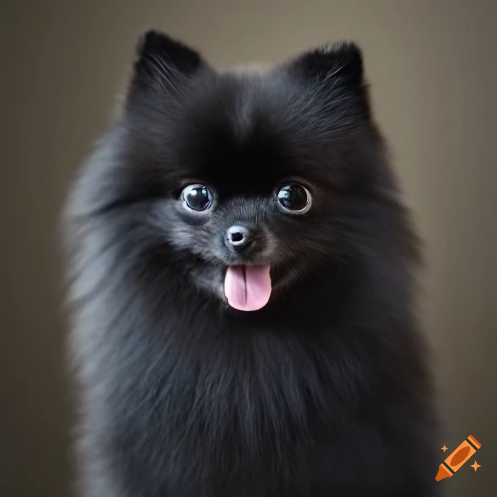 Cute black Pomeranian