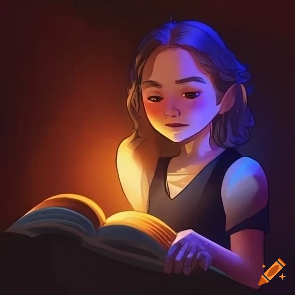 Bright light surrounds Alex as they open a book