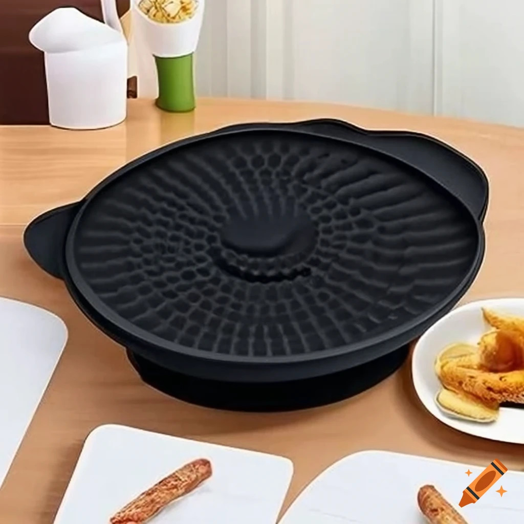 Silicone air fryer liners and oven mitts on Craiyon