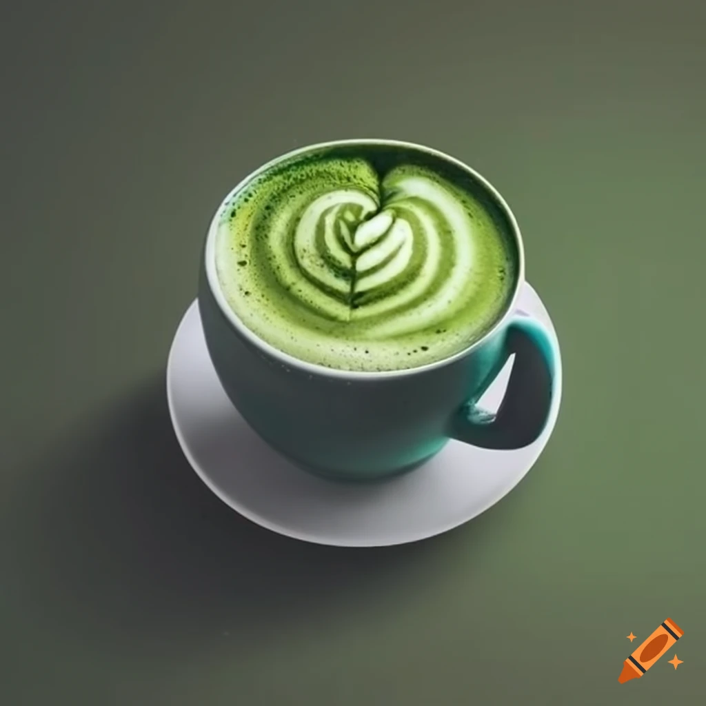 Milky matcha latte on Craiyon