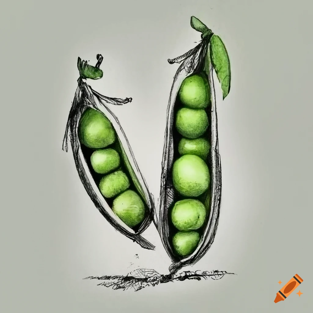 Green Peas Drawing High-Res Vector Graphic - Getty Images
