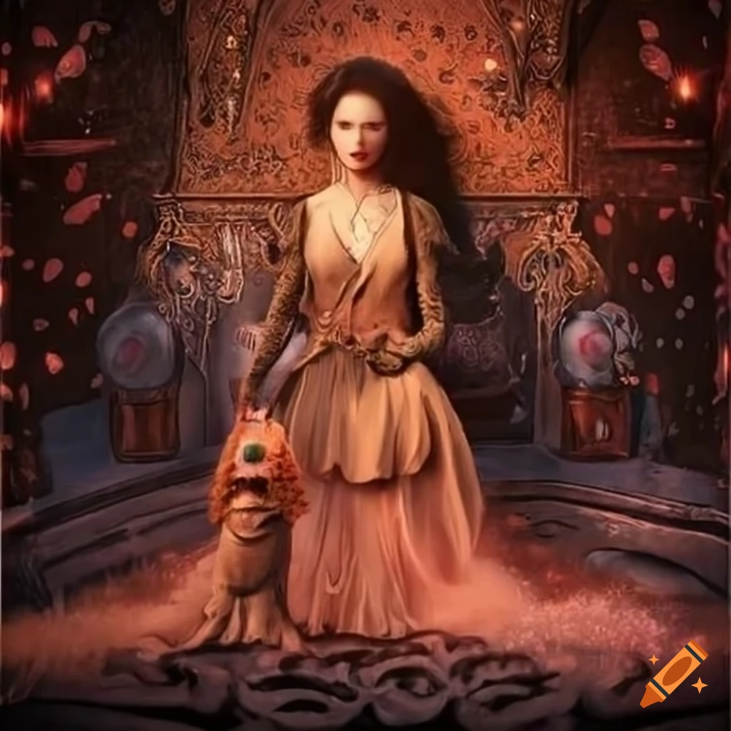 High fantasy album cover with a fairy tale and winter vibe