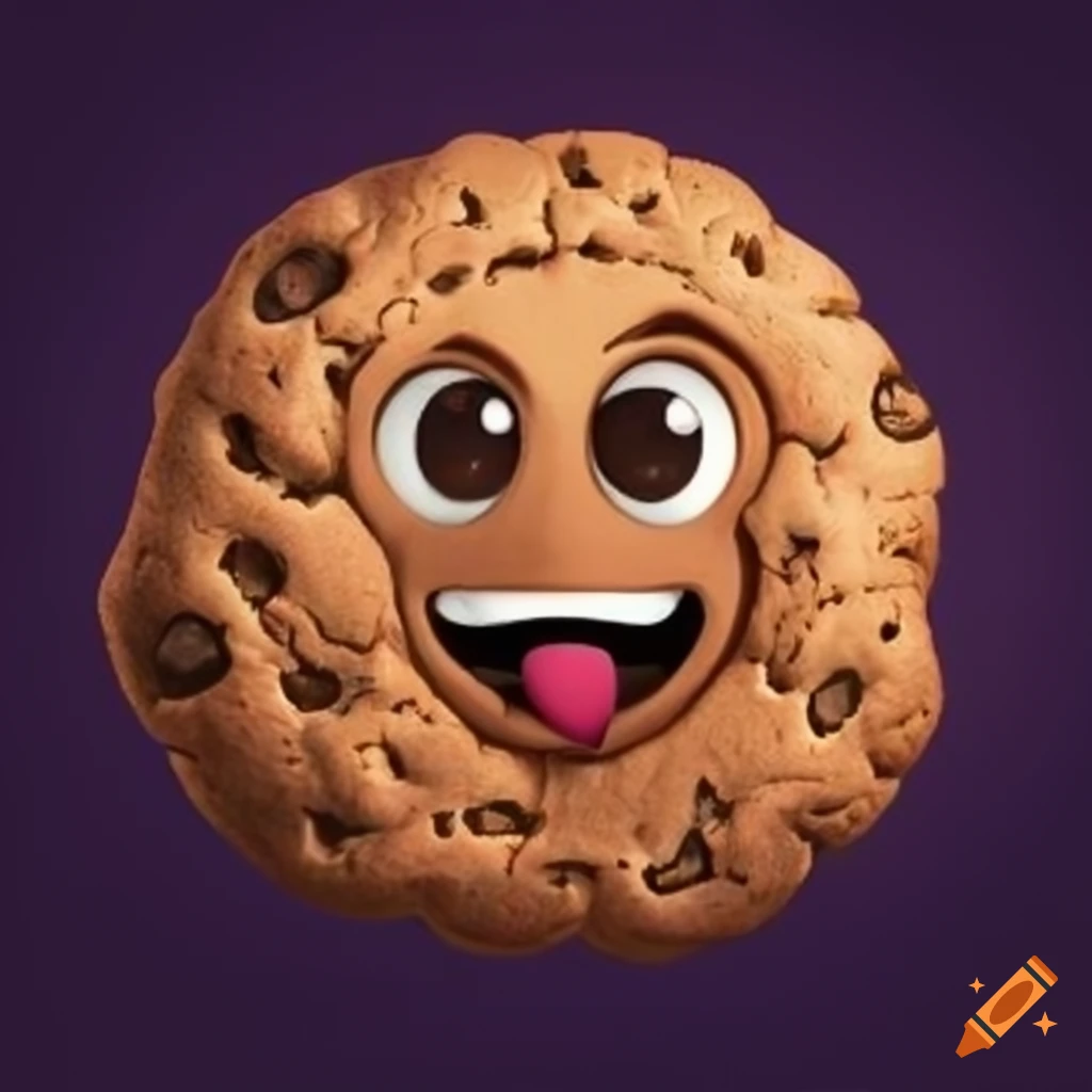Logo for a party game 'face the cookie' on Craiyon