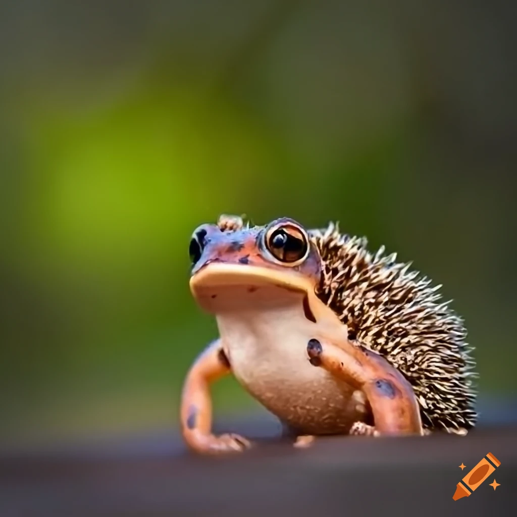 Frog fused with a hedgehog