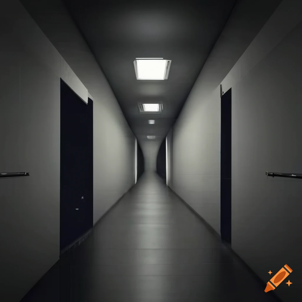 Corridor connecting to a gymnasium in a space planning design
