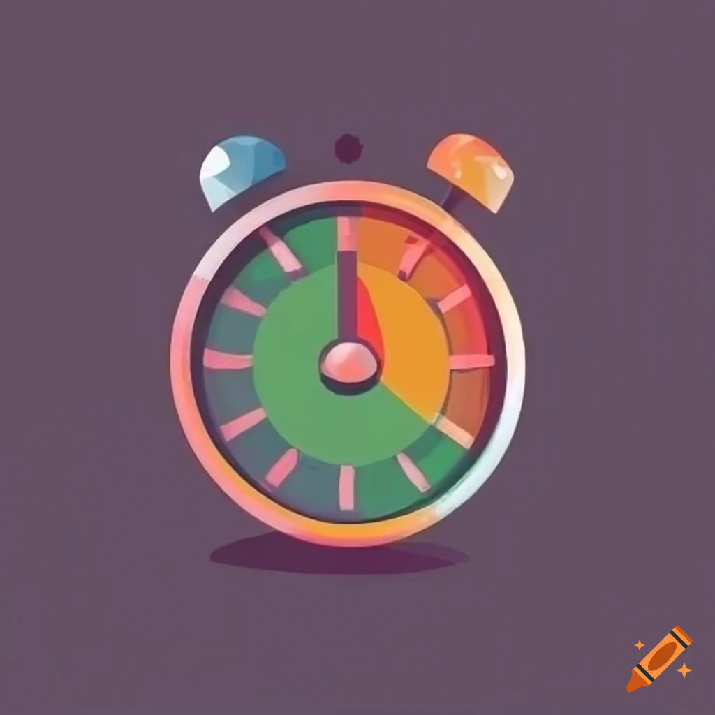 Visual timer icon on Craiyon