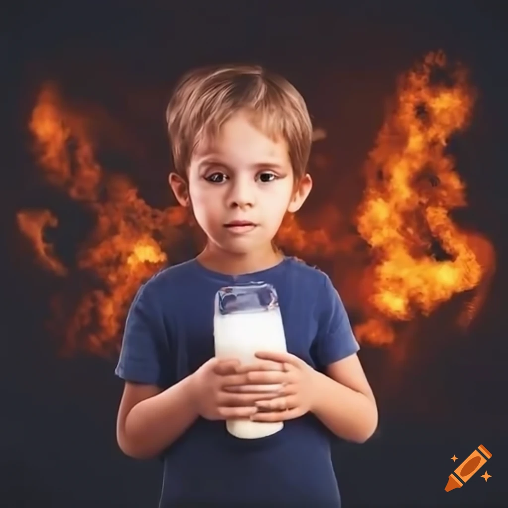 Kid looking for dad at 7-Eleven with explosion in the background