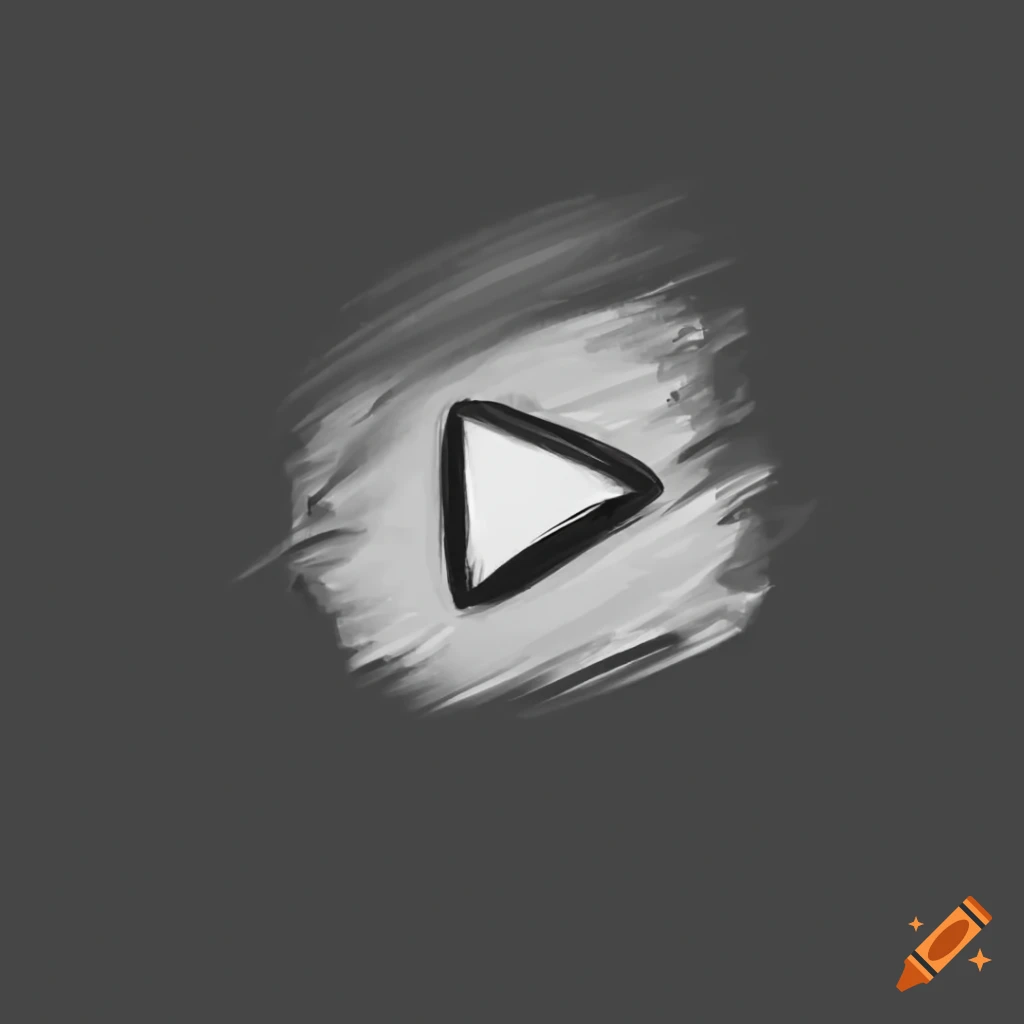 Simple white background with well-drawn black YouTube logo