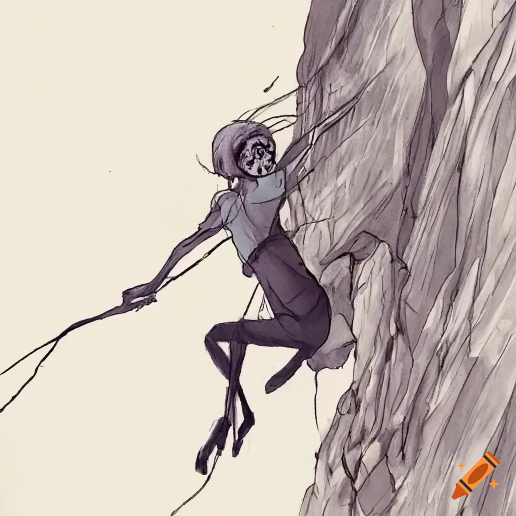 Mosquito rock climbing sketch