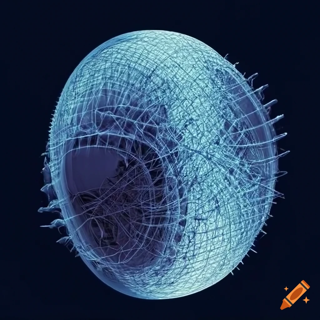 X-ray image of C3PO with a detailed mechanical planetary system and neural network architecture