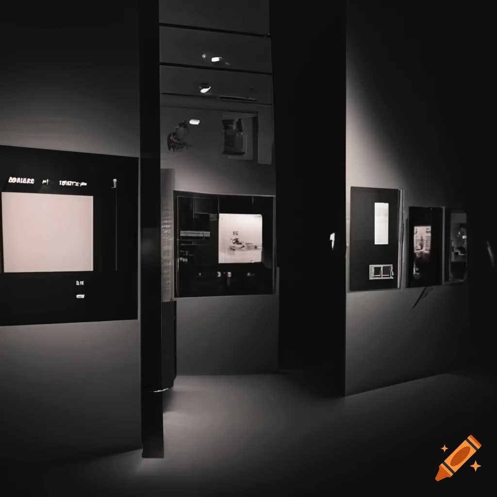 Mood board for AI in film history exhibition at a film museum